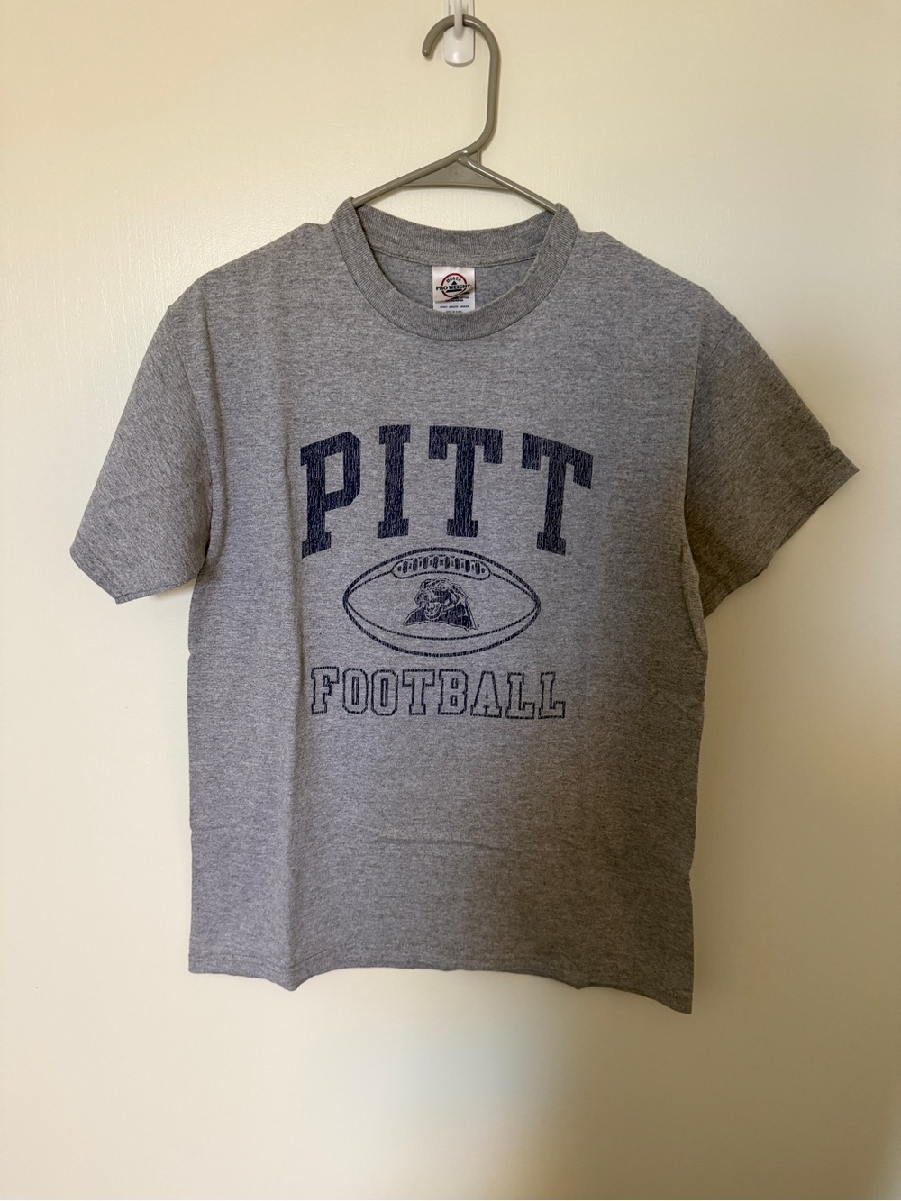 Gray Pitt Football Short Sleeve Tee